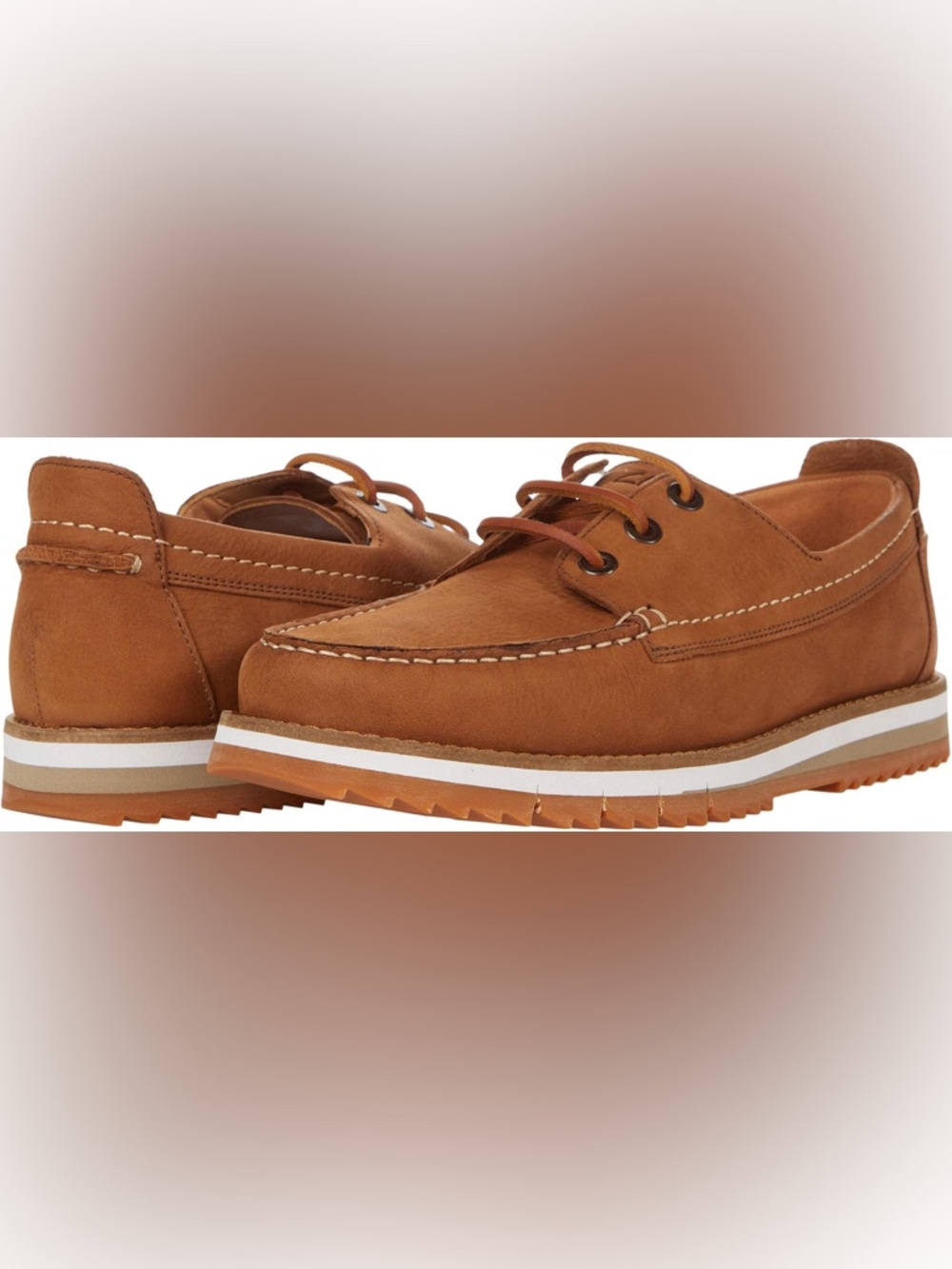NEW!! Men’s Clarks Durston Lace Up Tan Nubuck Shoes Size 8M